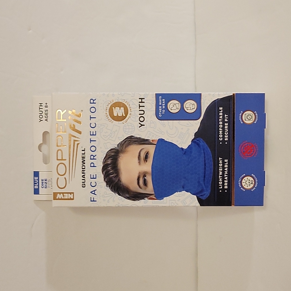 Copper fit guardwell face protector mask youth